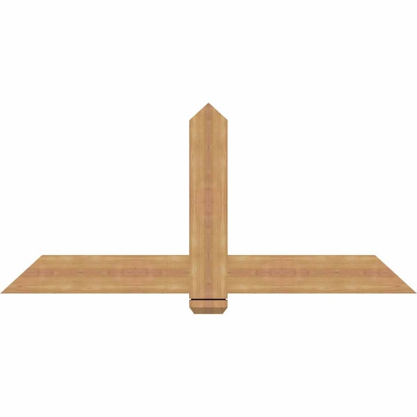 Ekena Millwork Eugene Smooth Timber Gable Bracket, Western Red Cedar, 60"W x 27"H x 1 1/2"D x 5 1/2"F, 11/12 Pitch GBW060X27X0206EUG00SWR - main